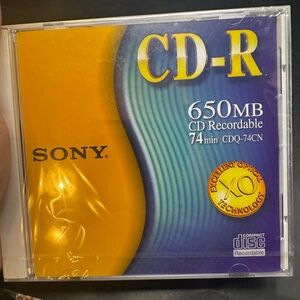 Sony CD-R Recorder Media CDQ-74CN 650MB 74min with Jewel Case Three Pack NIP